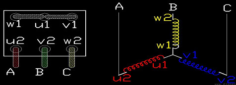 三相异步电动机接线图