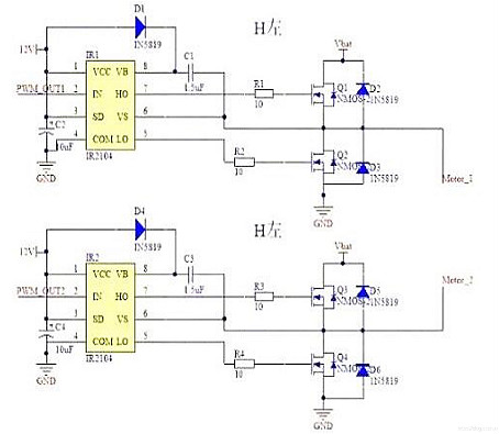 PWM驱动MOS管H桥电路