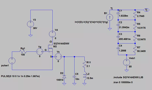 MOSFET RC 热阻模型