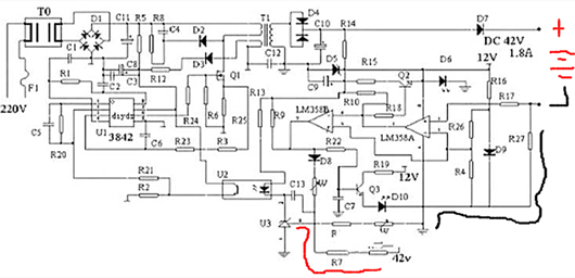 电动车充电器电路图