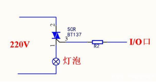 单片机控制220V交流电通断电路